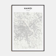 Hanoi Map Portrait Poster