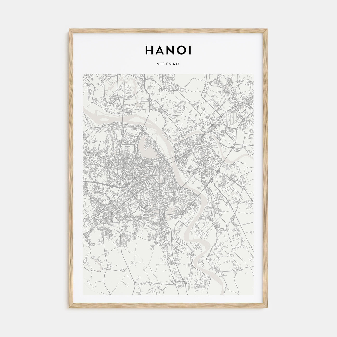 Hanoi Map Portrait Poster
