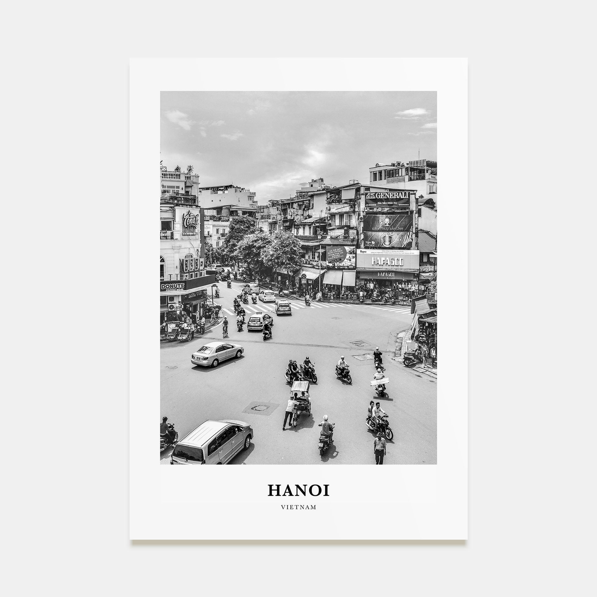 Hanoi Portrait B&W No 1 Poster