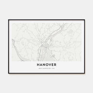 Hanover Map Landscape Poster