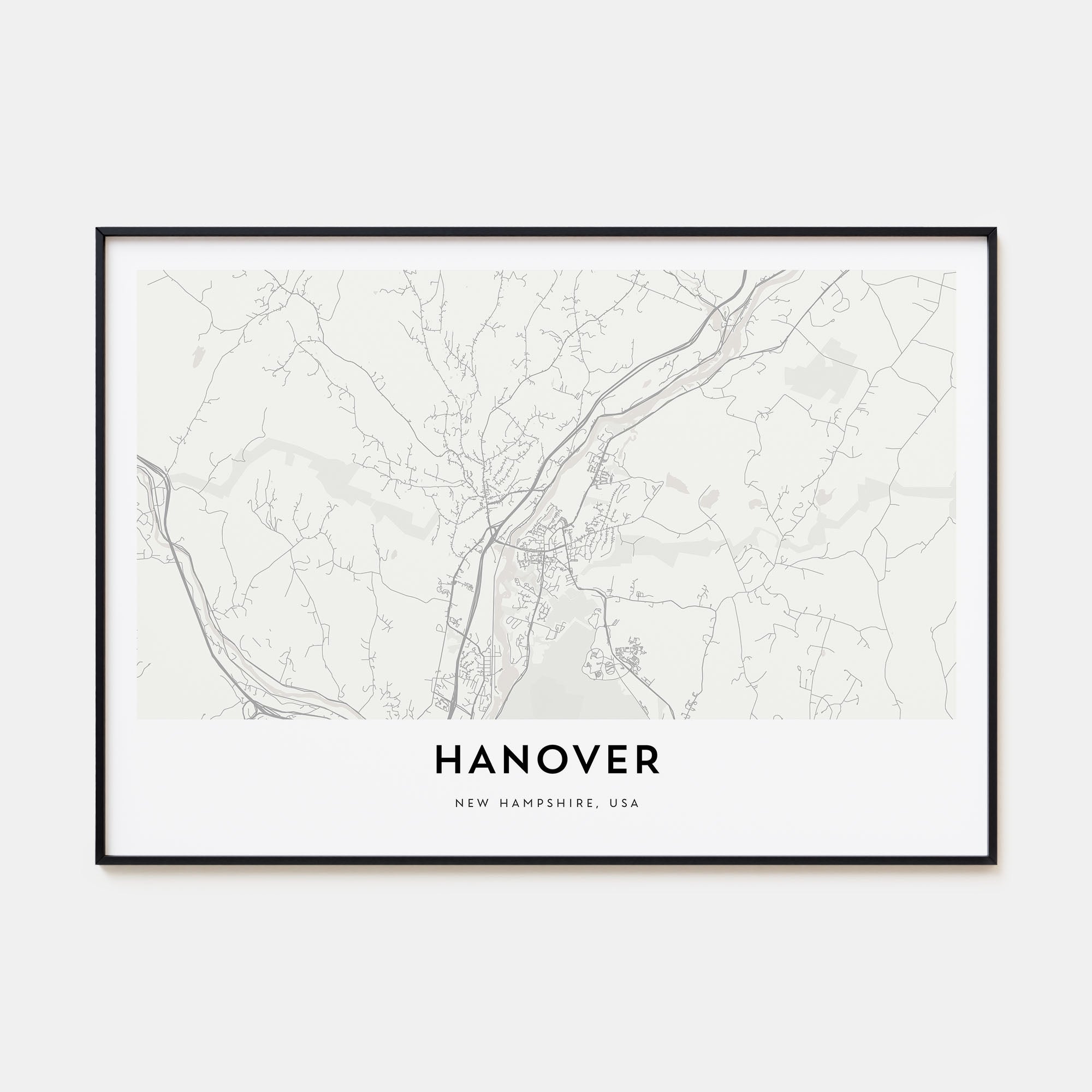 Hanover Map Landscape Poster