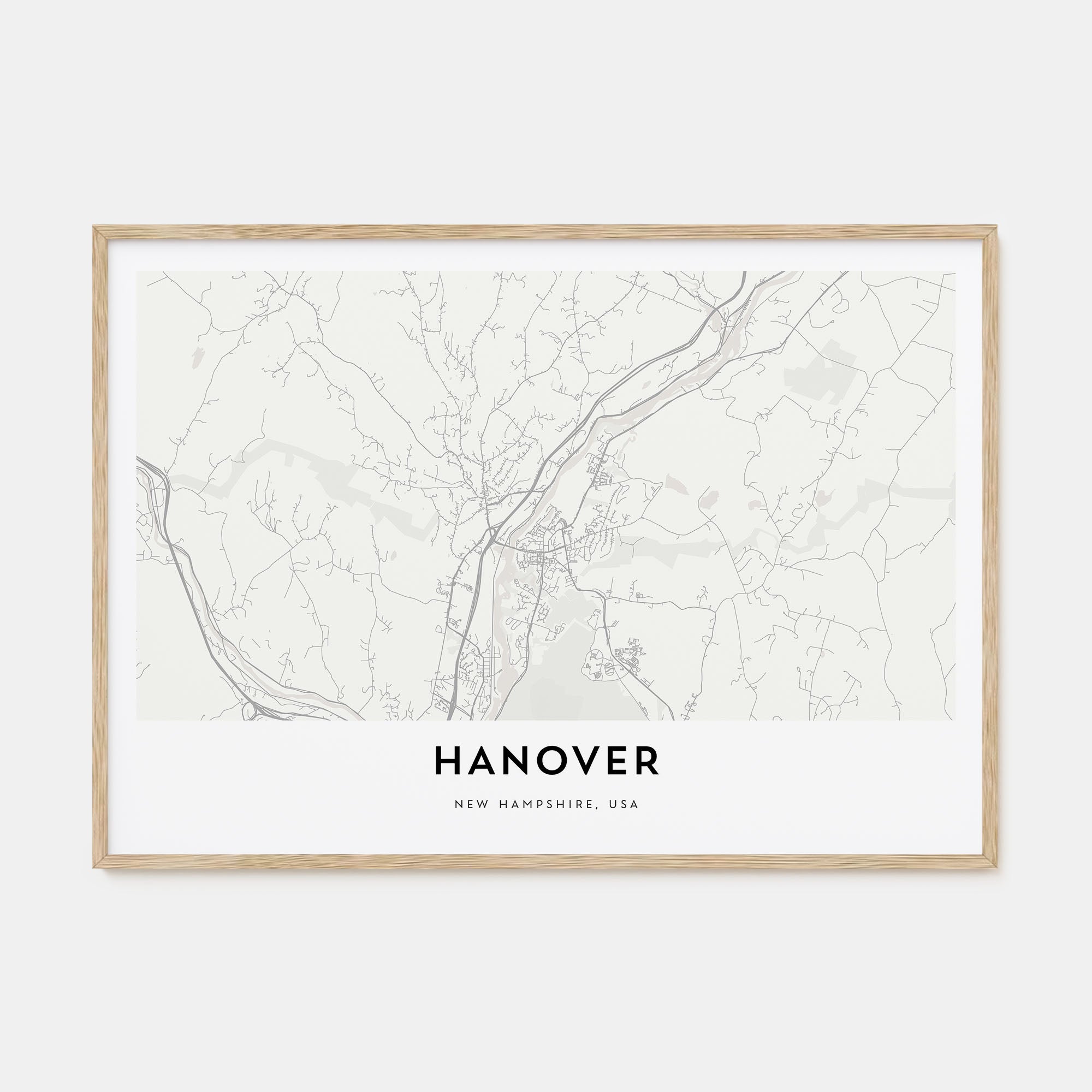 Hanover Map Landscape Poster