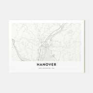 Hanover Map Landscape Poster