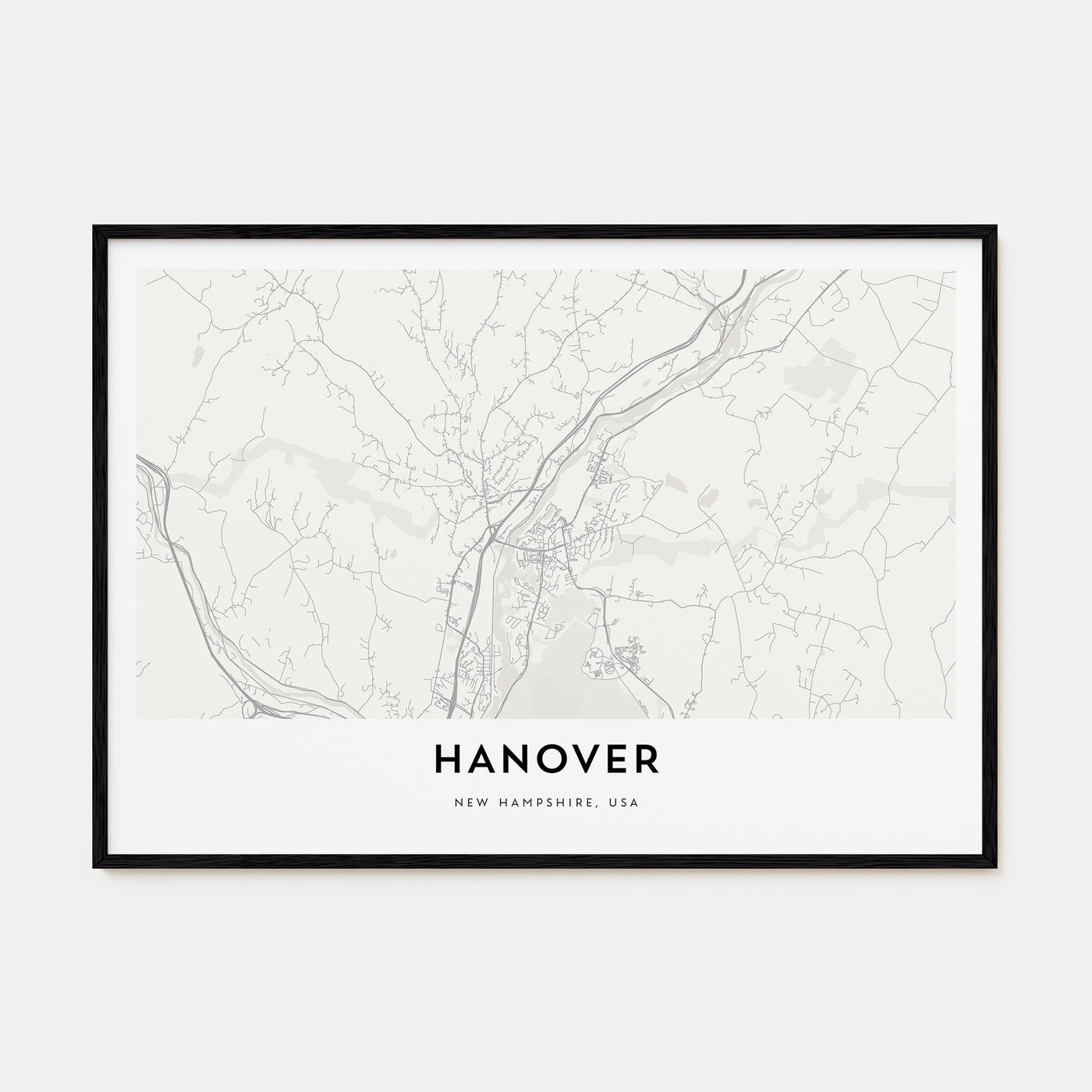 Hanover Map Landscape Poster