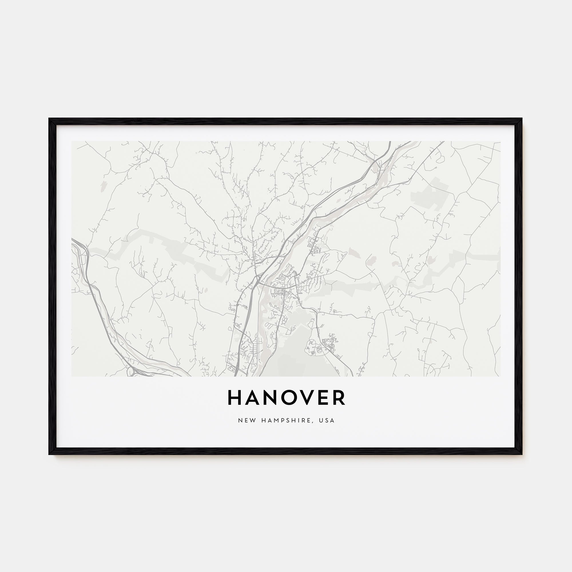 Hanover Map Landscape Poster