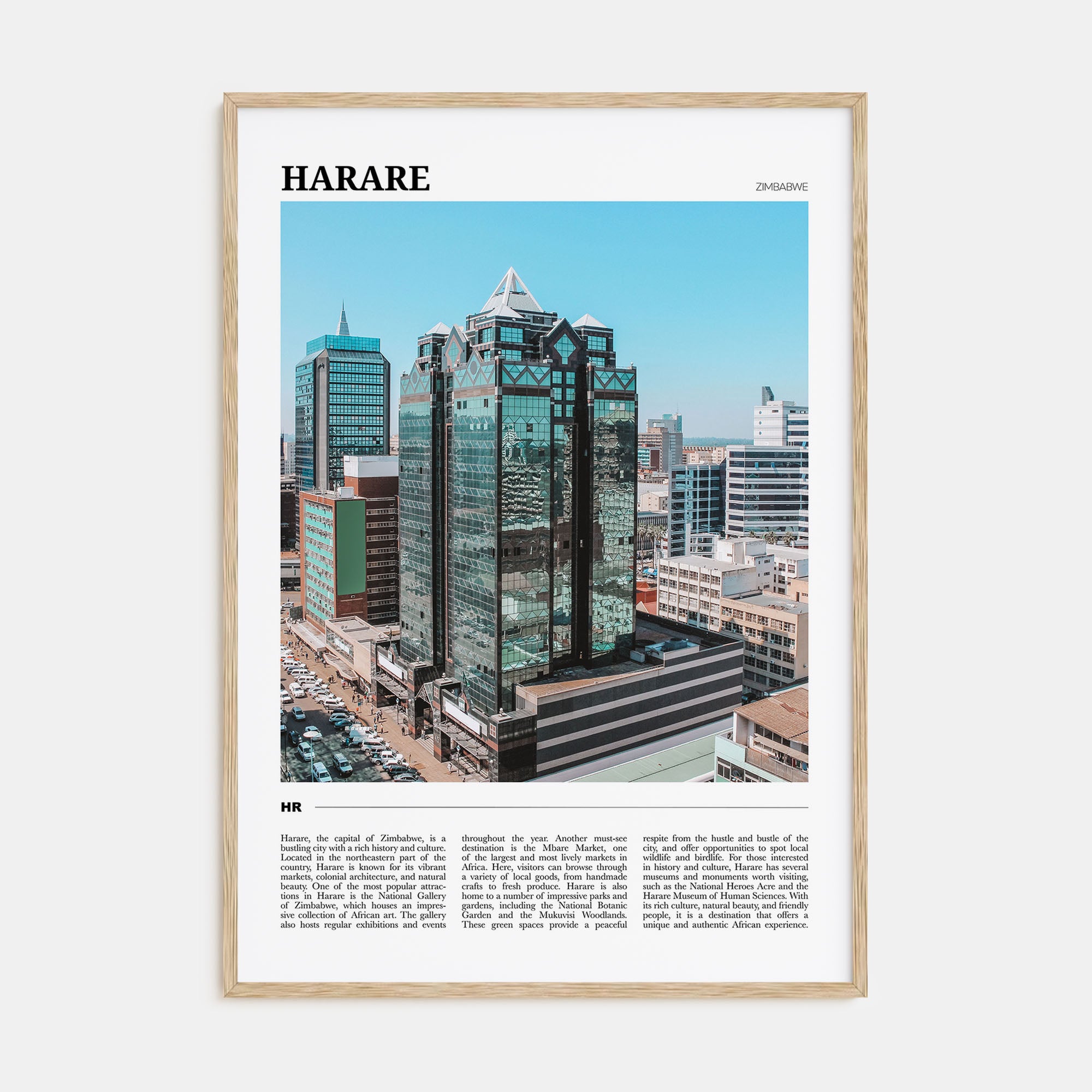 Harare Travel Color Poster