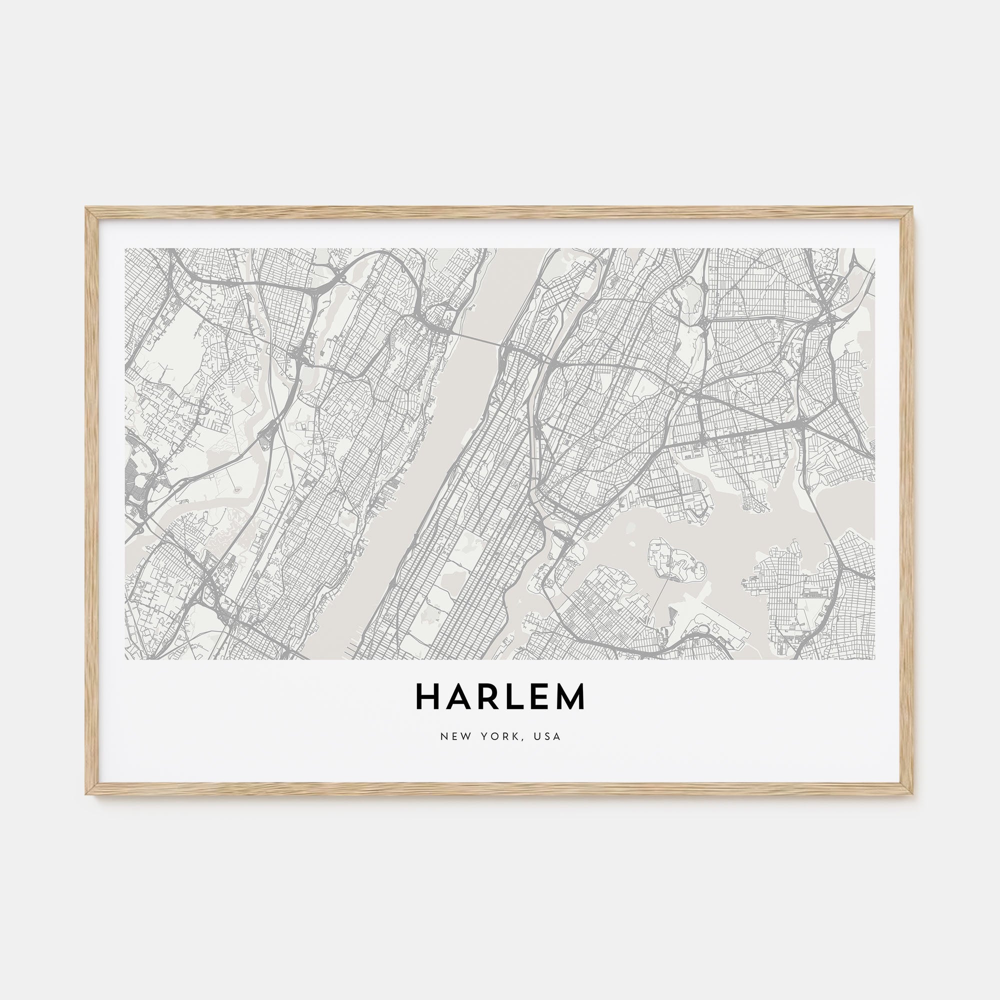 Harlem Map Landscape Poster