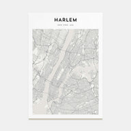 Harlem Map Portrait Poster