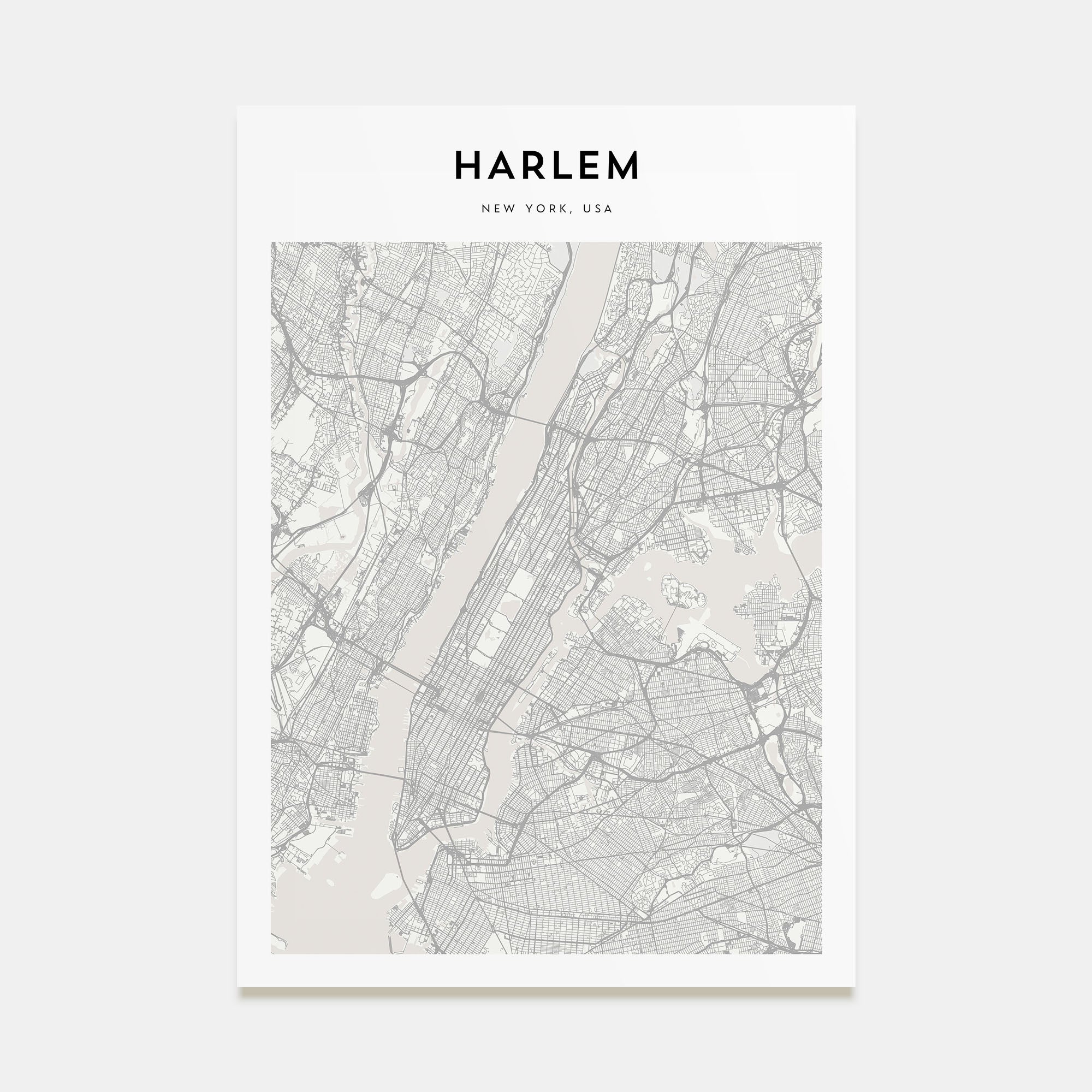 Harlem Map Portrait Poster