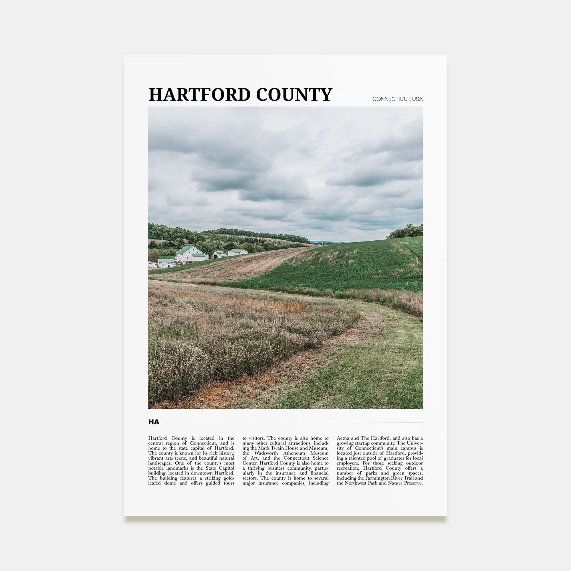 Hartford County Travel Color Poster