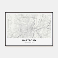 Hartford Map Landscape Poster