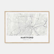 Hartford Map Landscape Poster