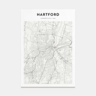 Hartford Map Portrait Poster