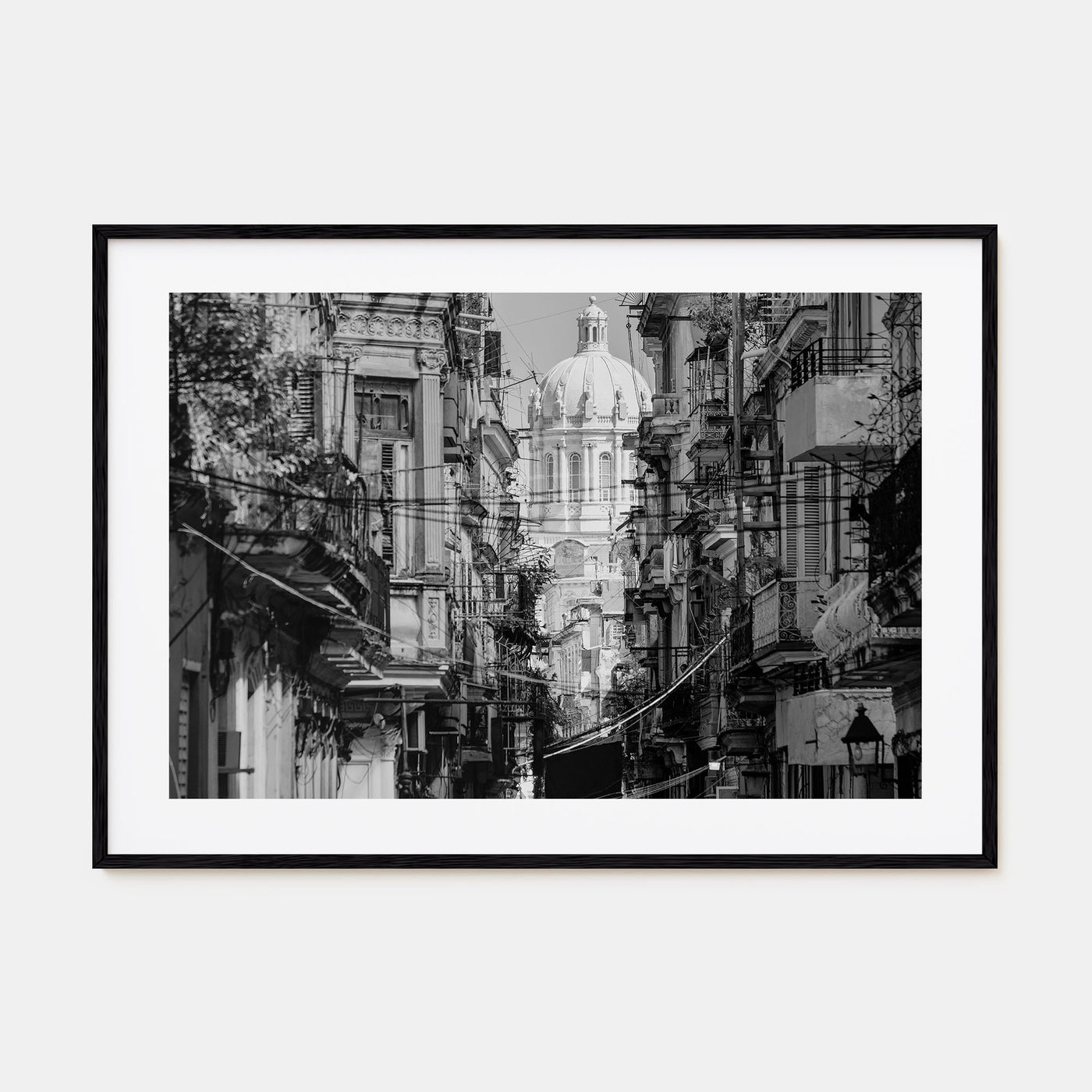 Havana Landscape B&W Poster