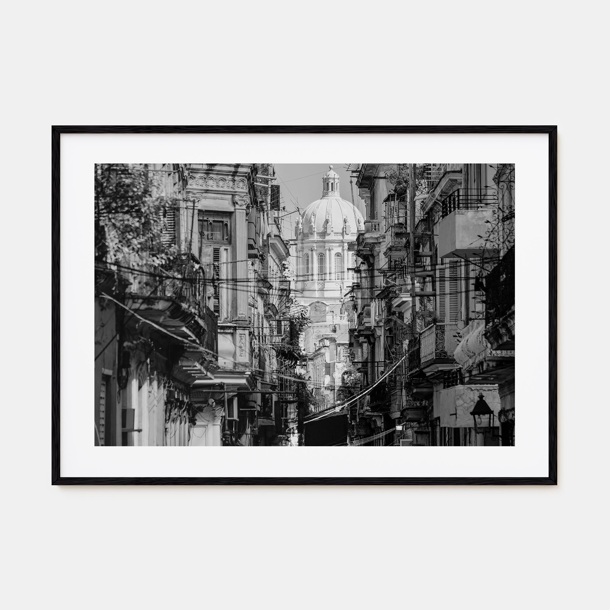 Havana Landscape B&W Poster