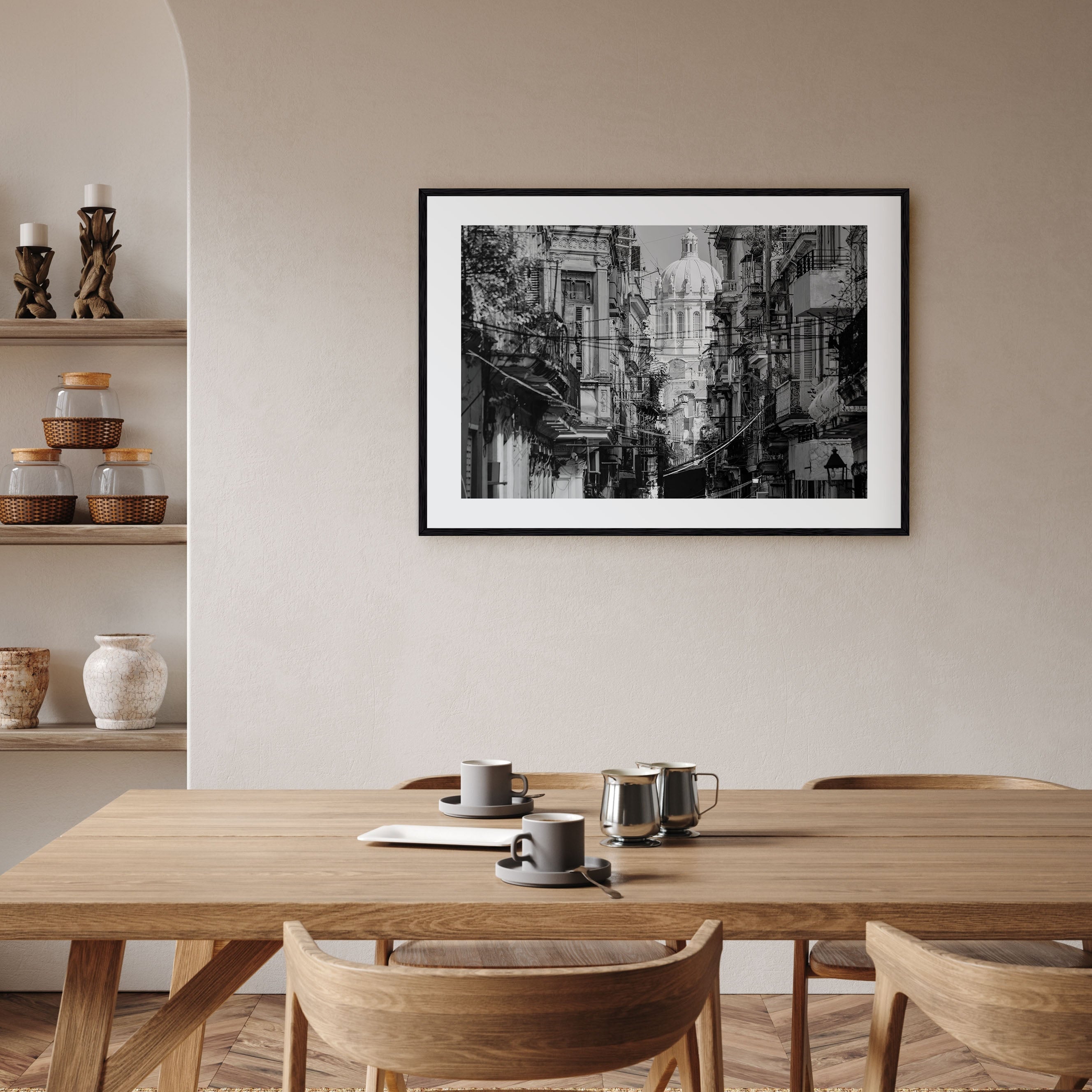 Havana Landscape B&W Poster