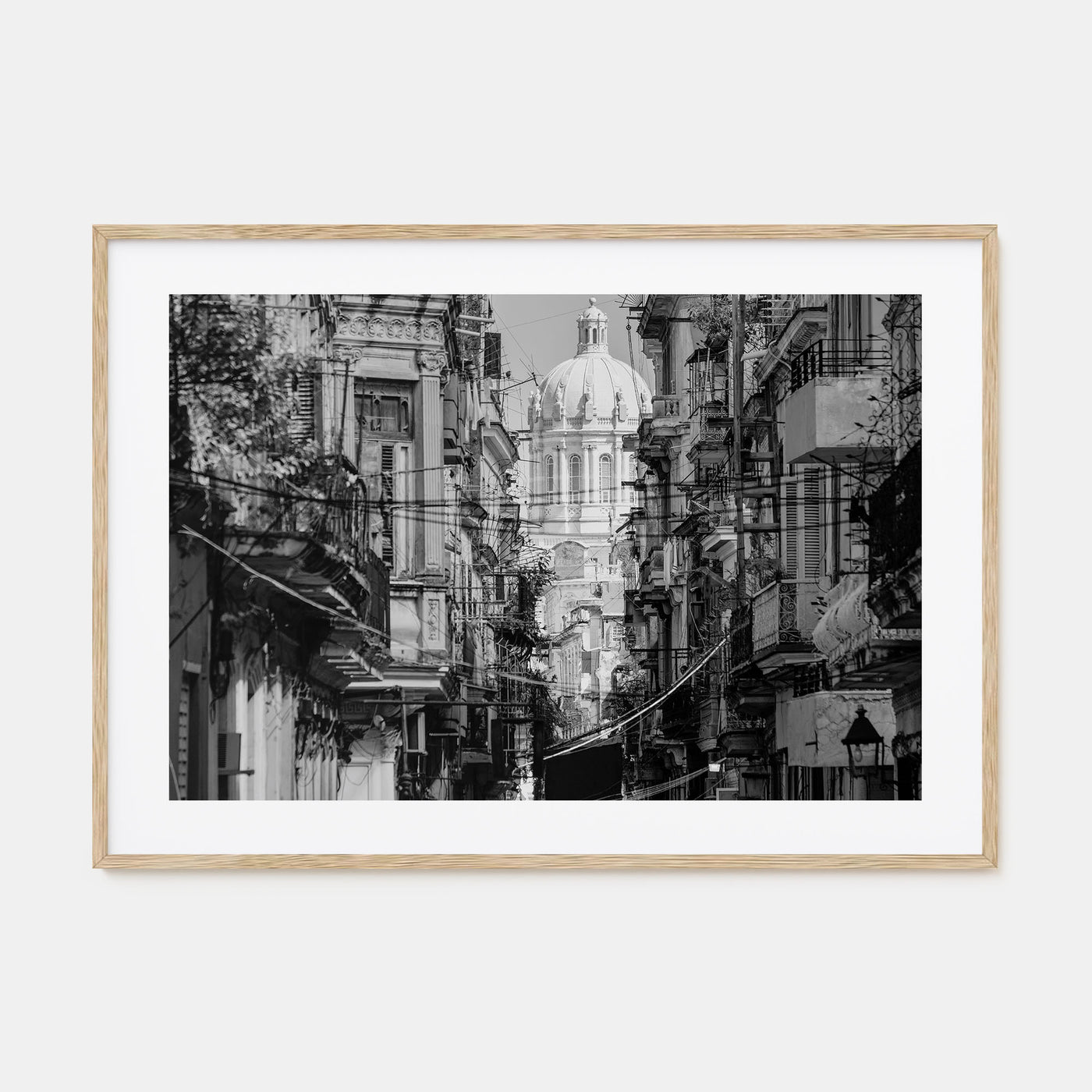 Havana Landscape B&W Poster