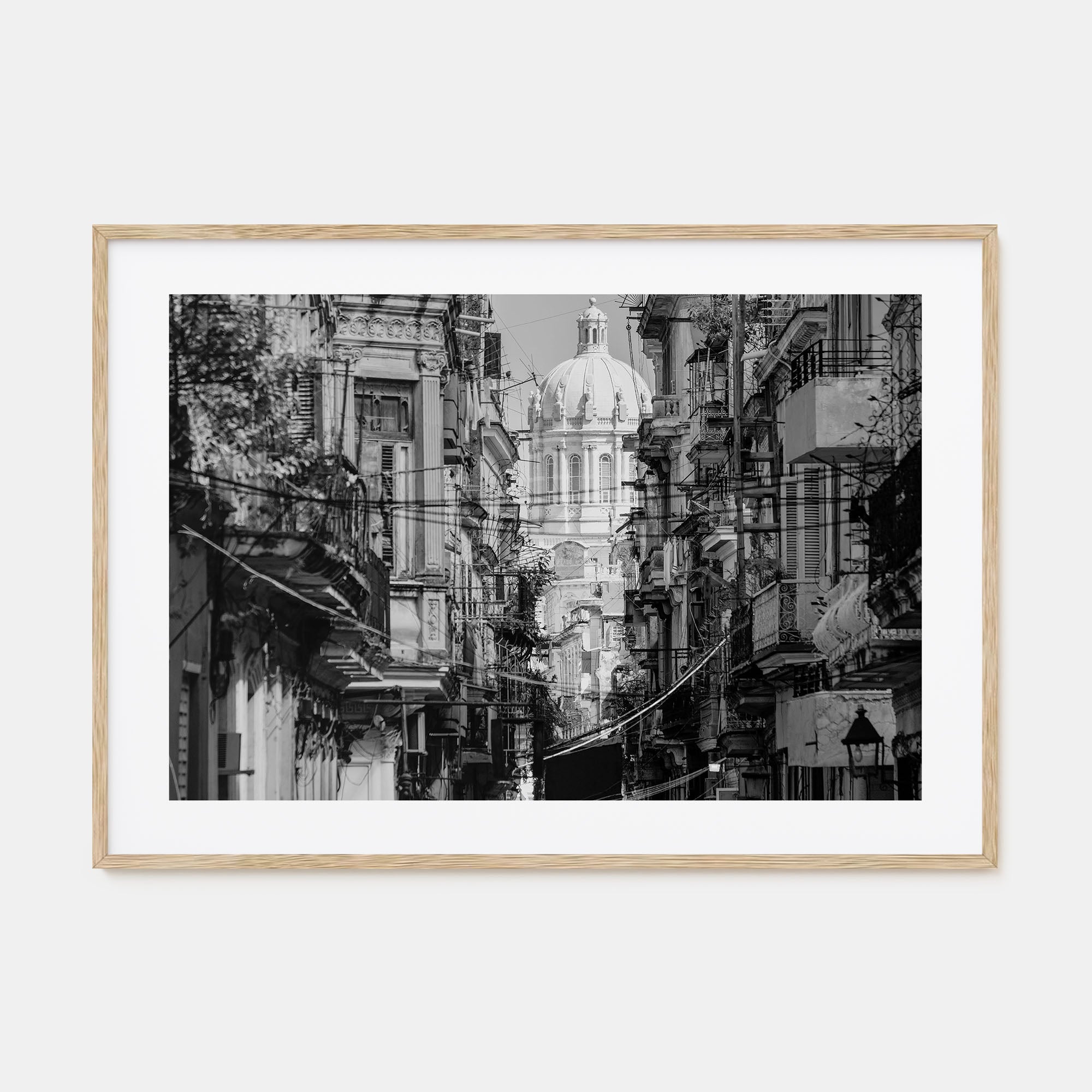 Havana Landscape B&W Poster