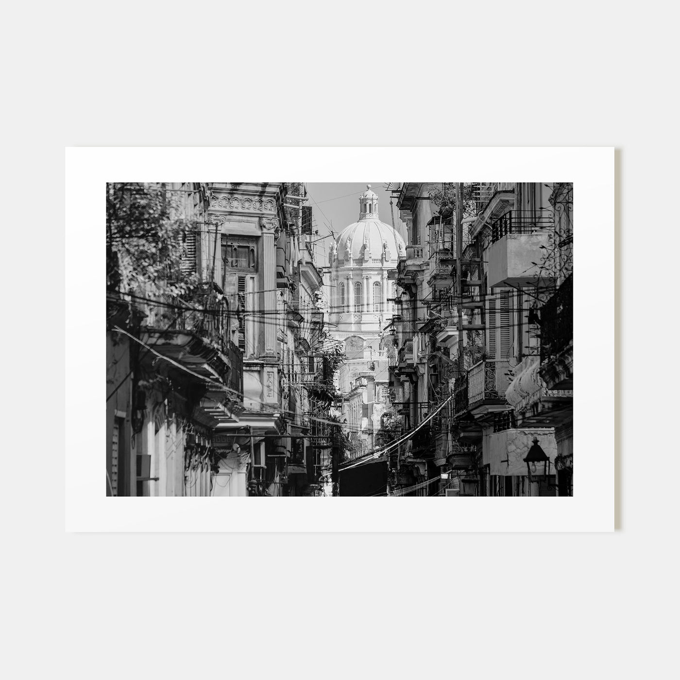 Havana Landscape B&W Poster