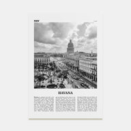 Havana Travel B&W No 1 Poster