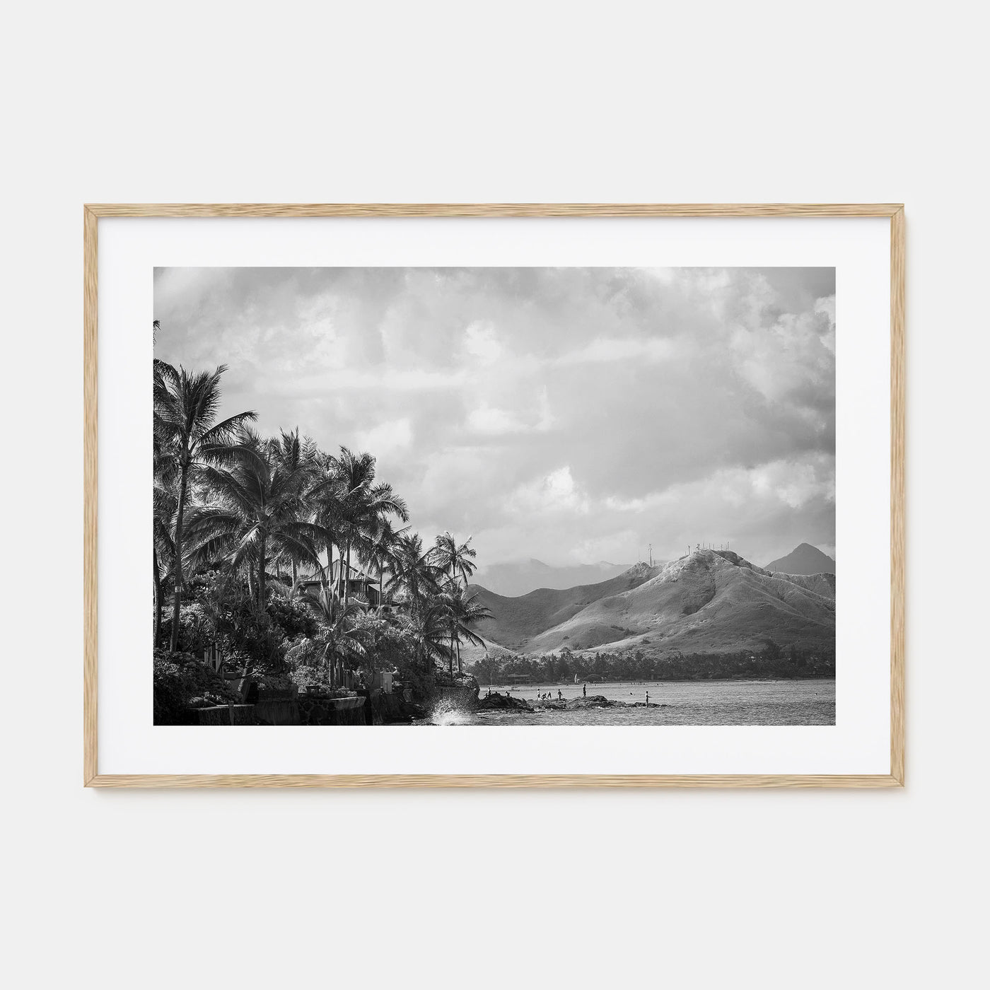 Hawaii Landscape B&W No 1 Poster