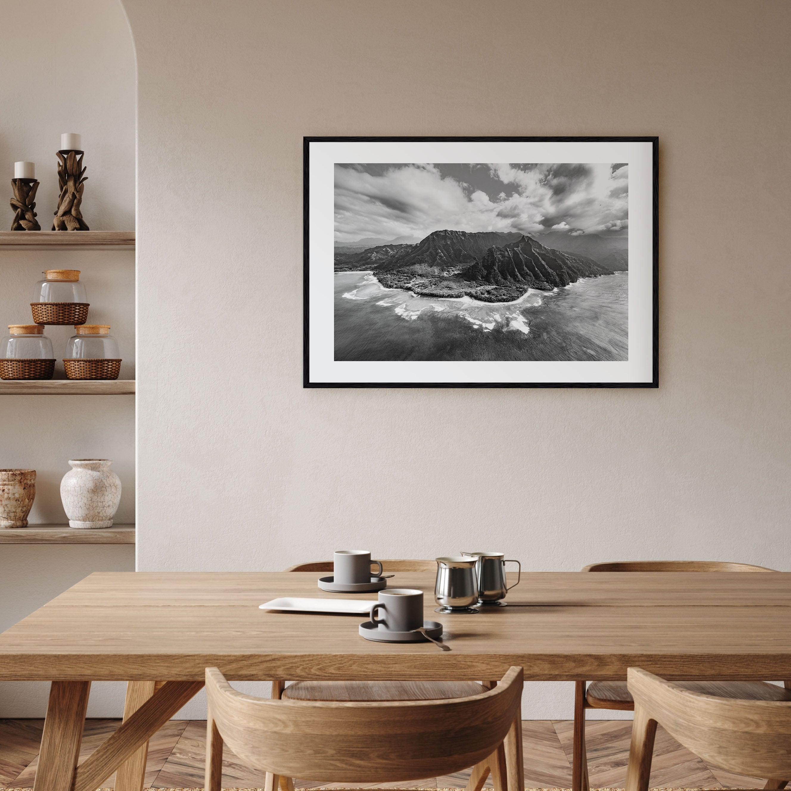 Hawaii Landscape B&W No 2 Poster
