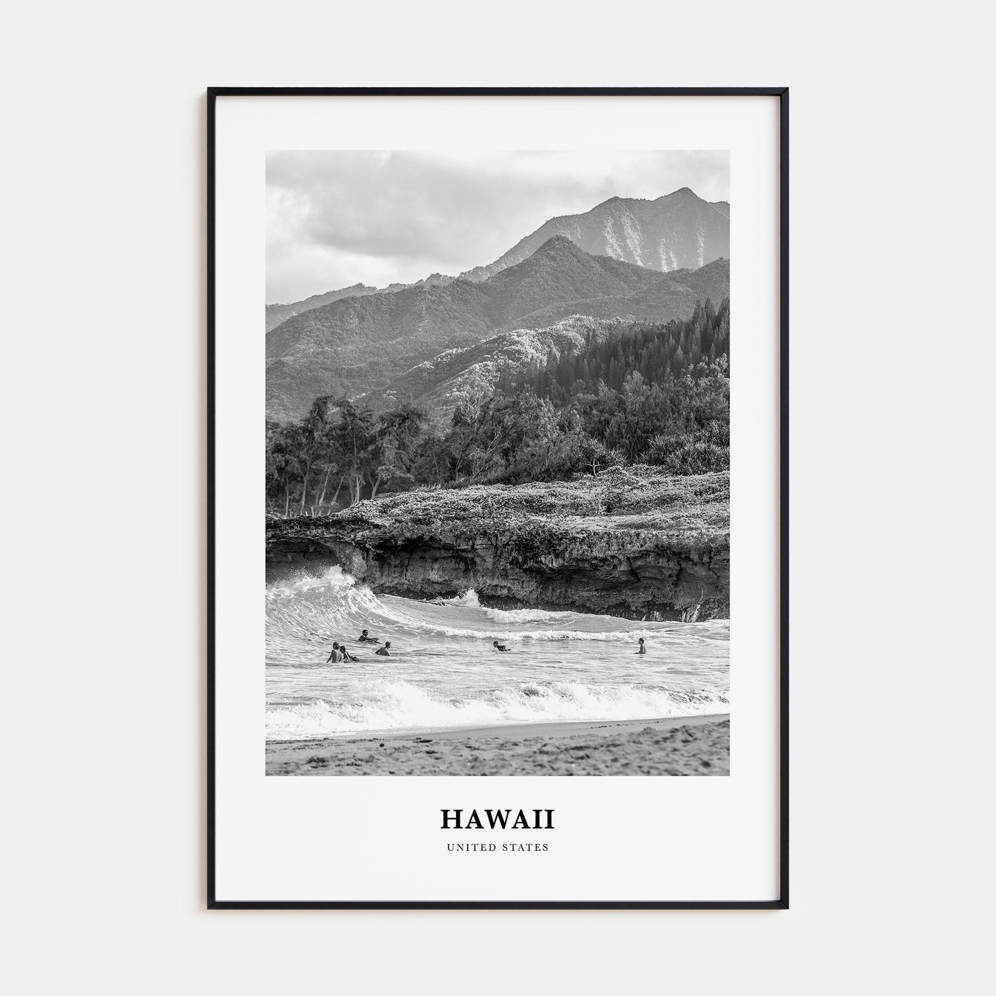 Hawaii Portrait B&W No 3 Poster