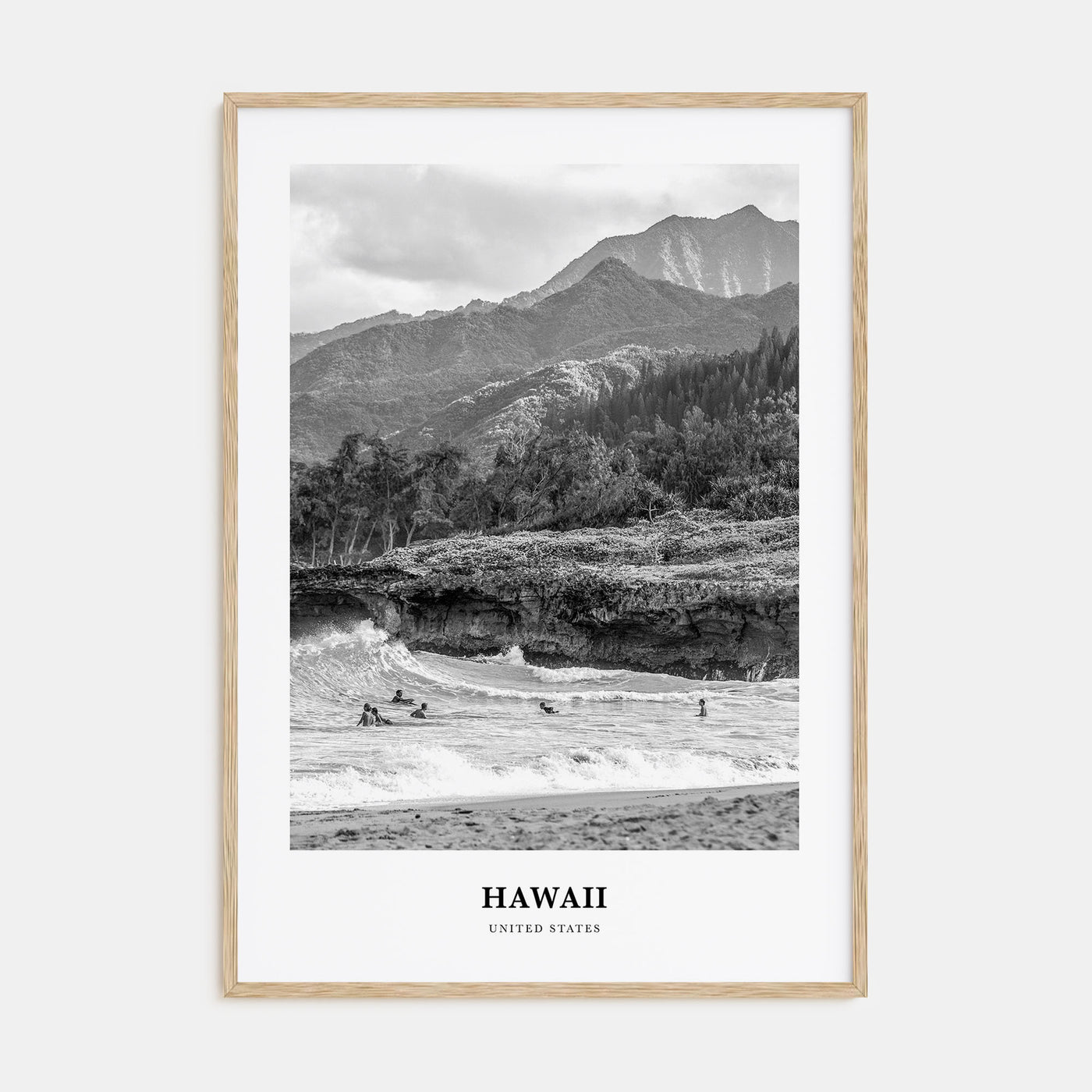 Hawaii Portrait B&W No 3 Poster