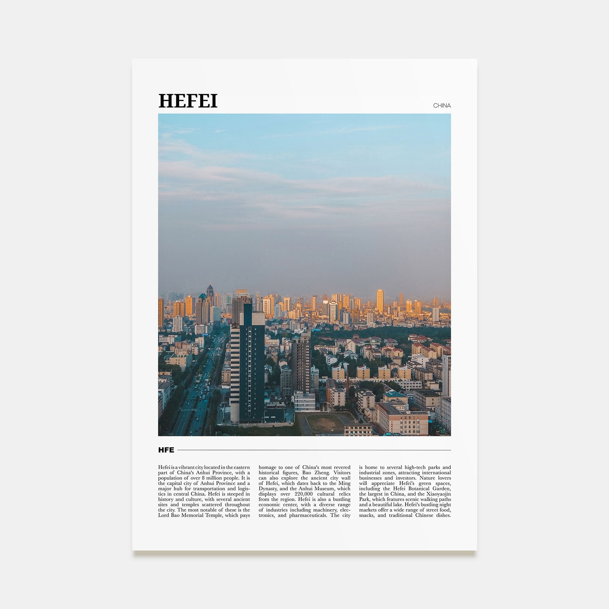 Hefei Travel Color Poster