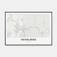 Heidelberg Map Landscape Poster