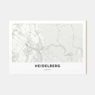 Heidelberg Map Landscape Poster