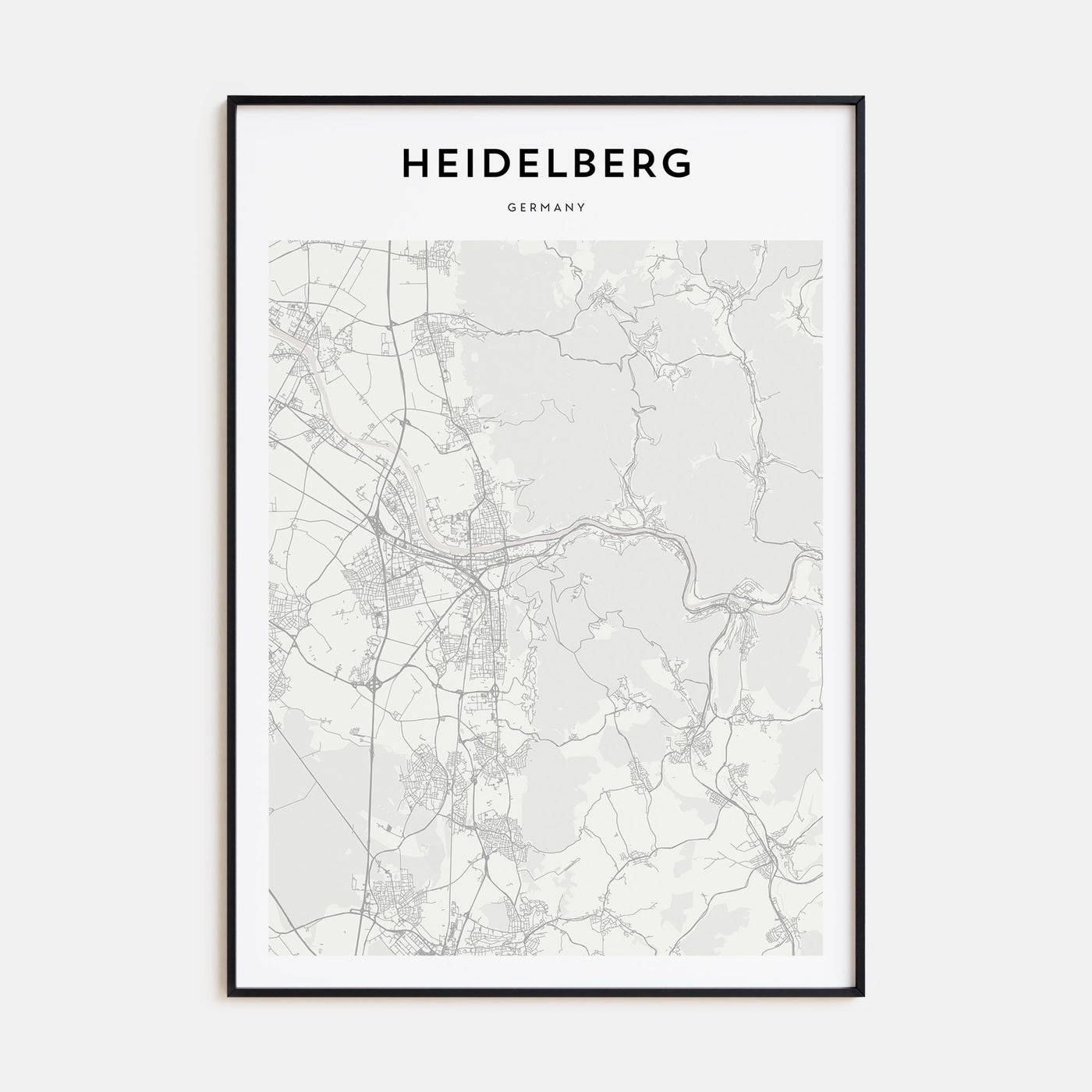 Heidelberg Map Portrait Poster
