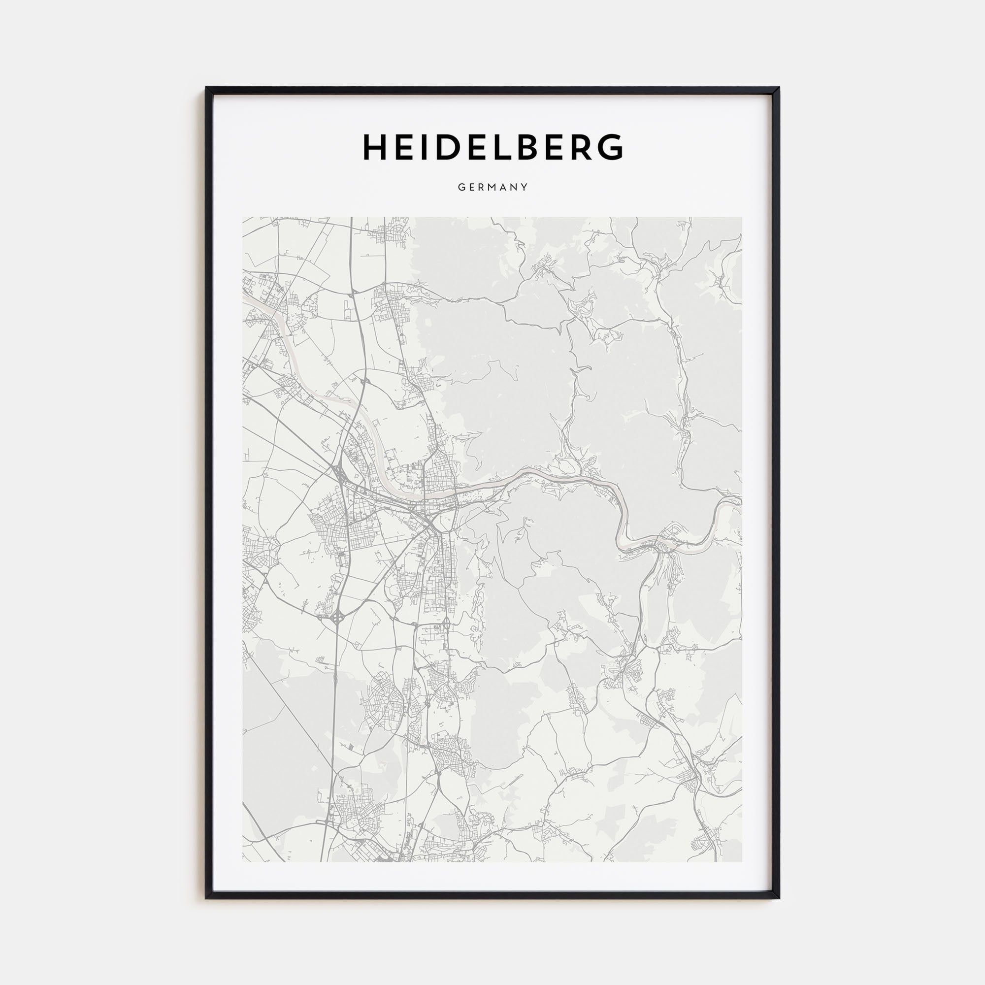 Heidelberg Map Portrait Poster