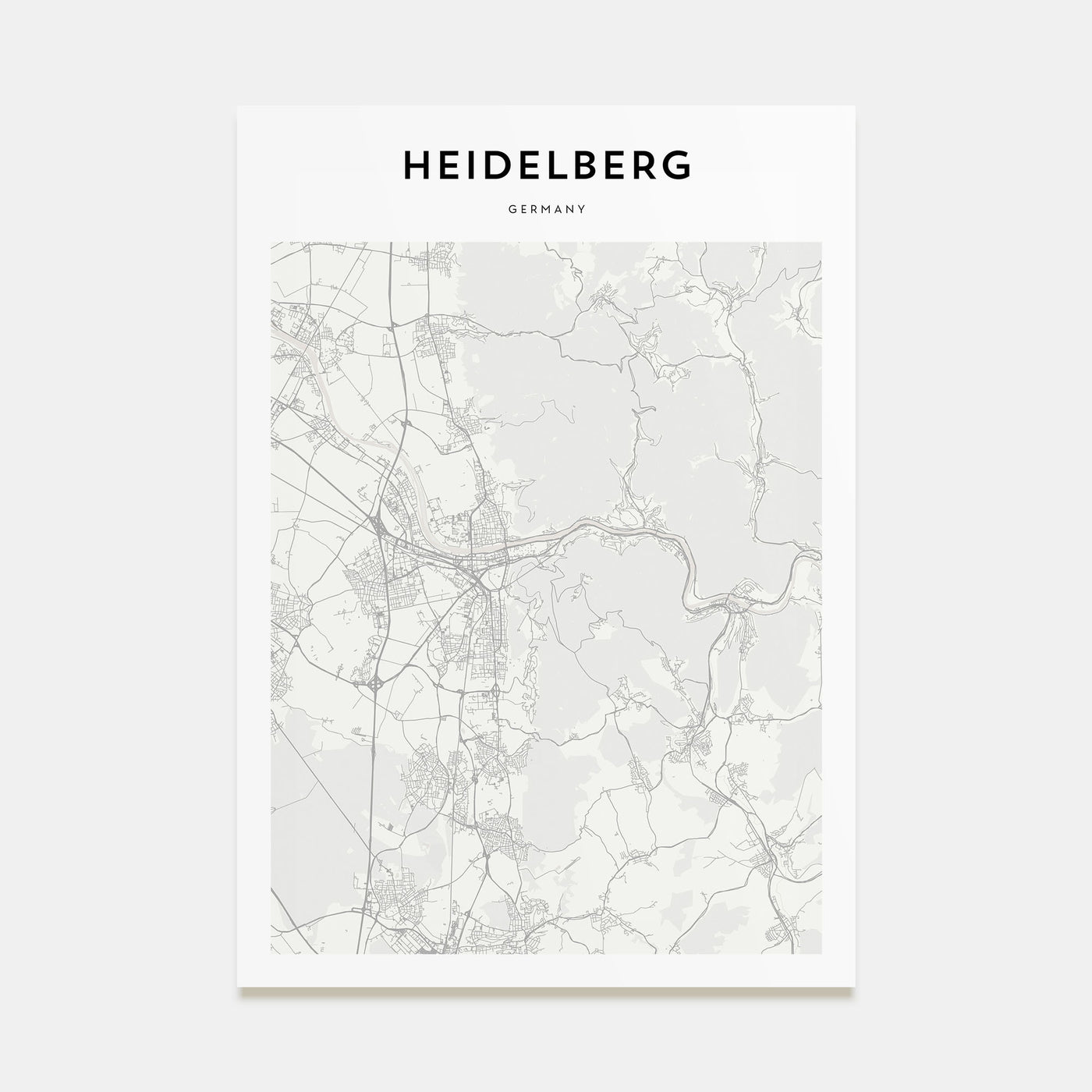 Heidelberg Map Portrait Poster