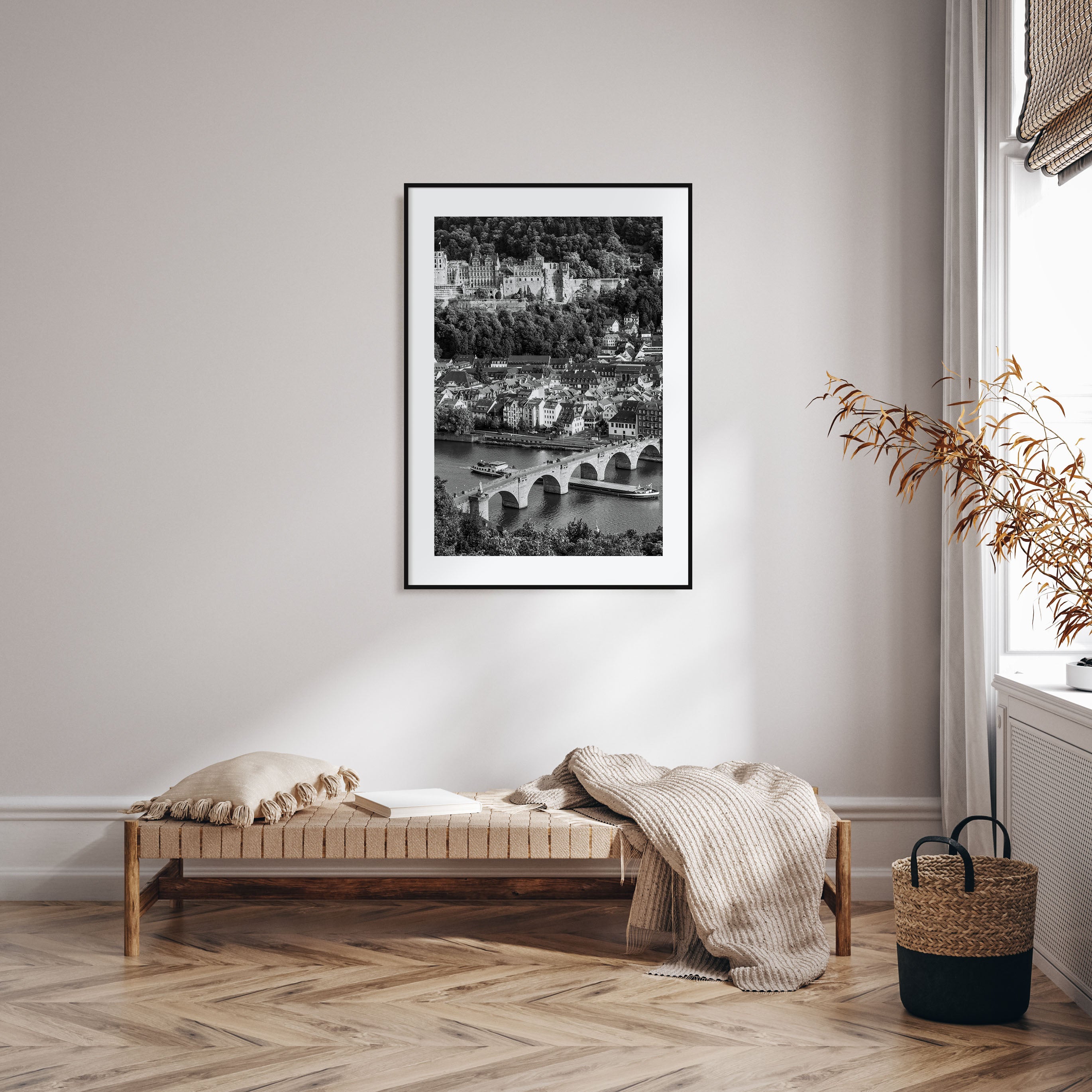 Heidelberg Photo B&W Poster