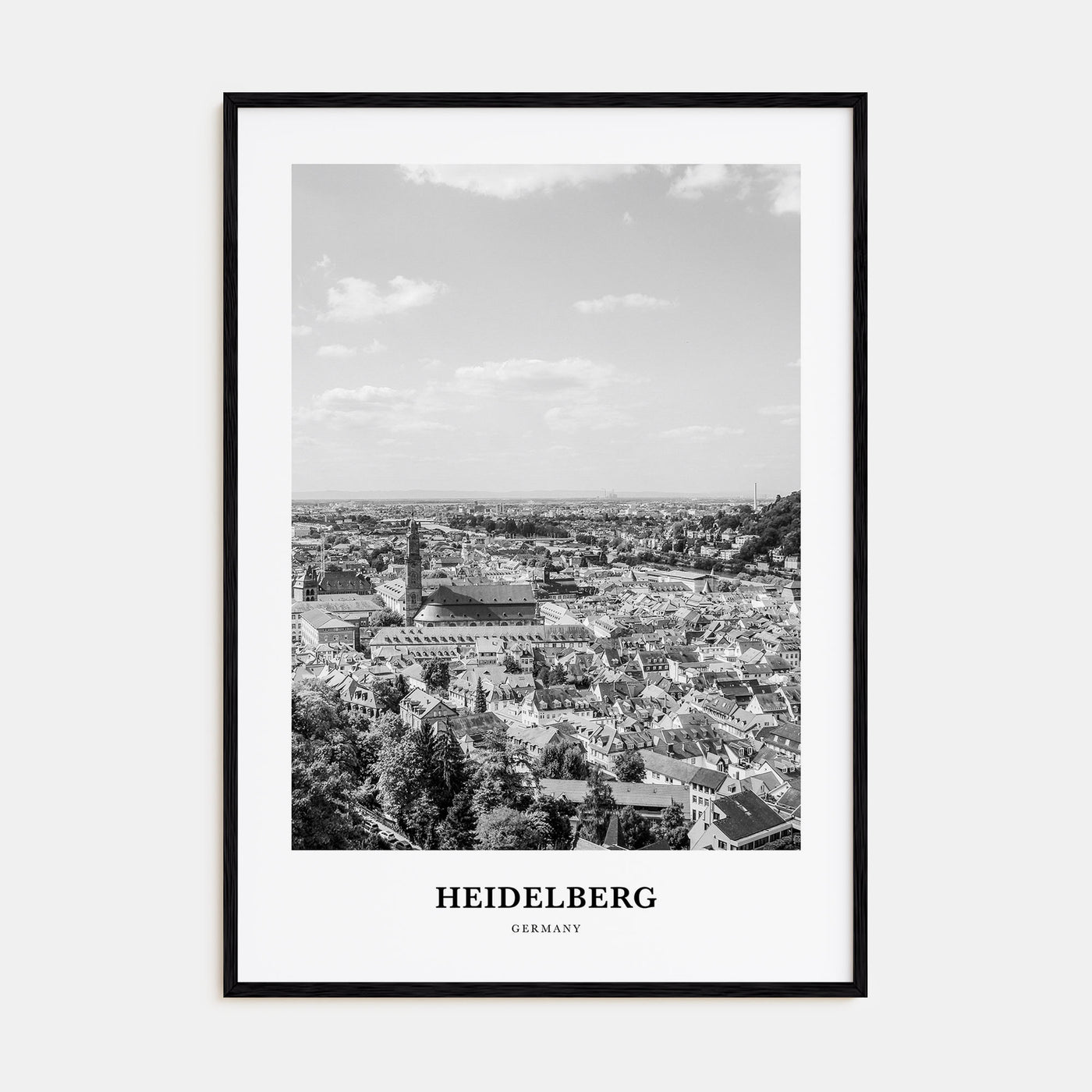 Heidelberg Portrait B&W Poster