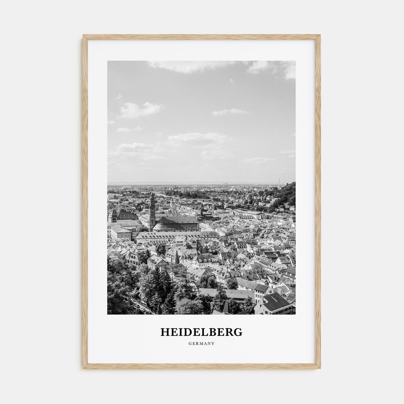 Heidelberg Portrait B&W Poster