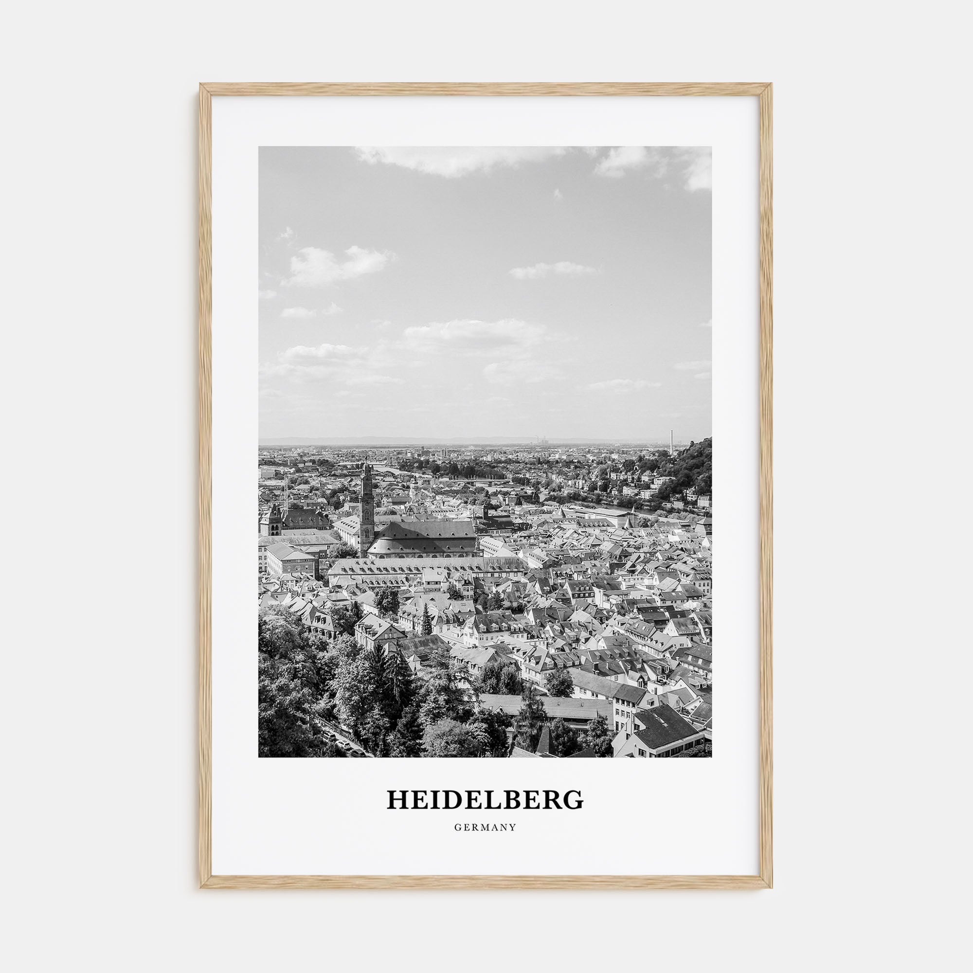 Heidelberg Portrait B&W Poster