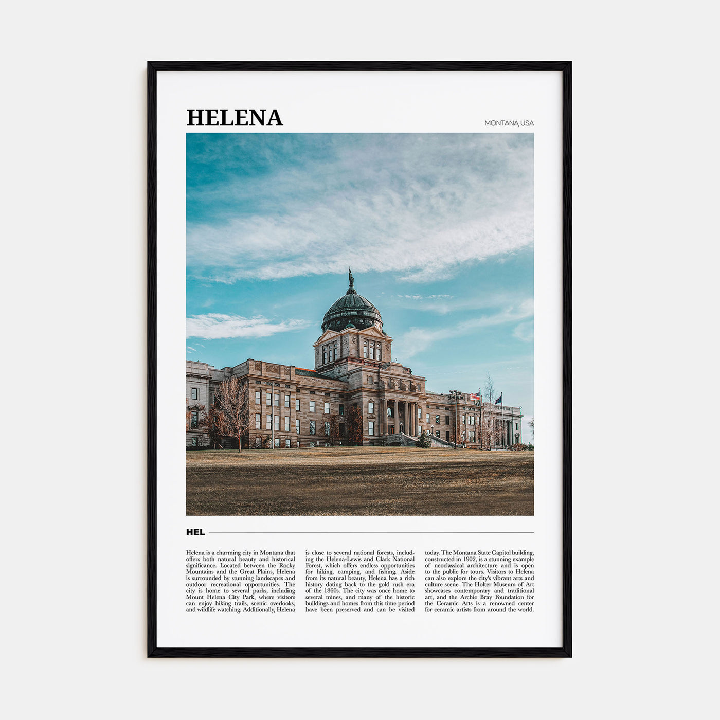 Helena Travel Color Poster