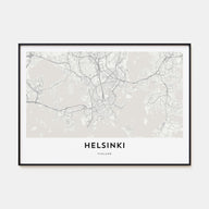 Helsinki Map Landscape Poster