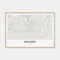 Helsinki Map Landscape Poster