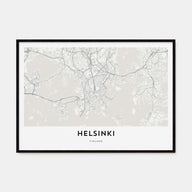 Helsinki Map Landscape Poster