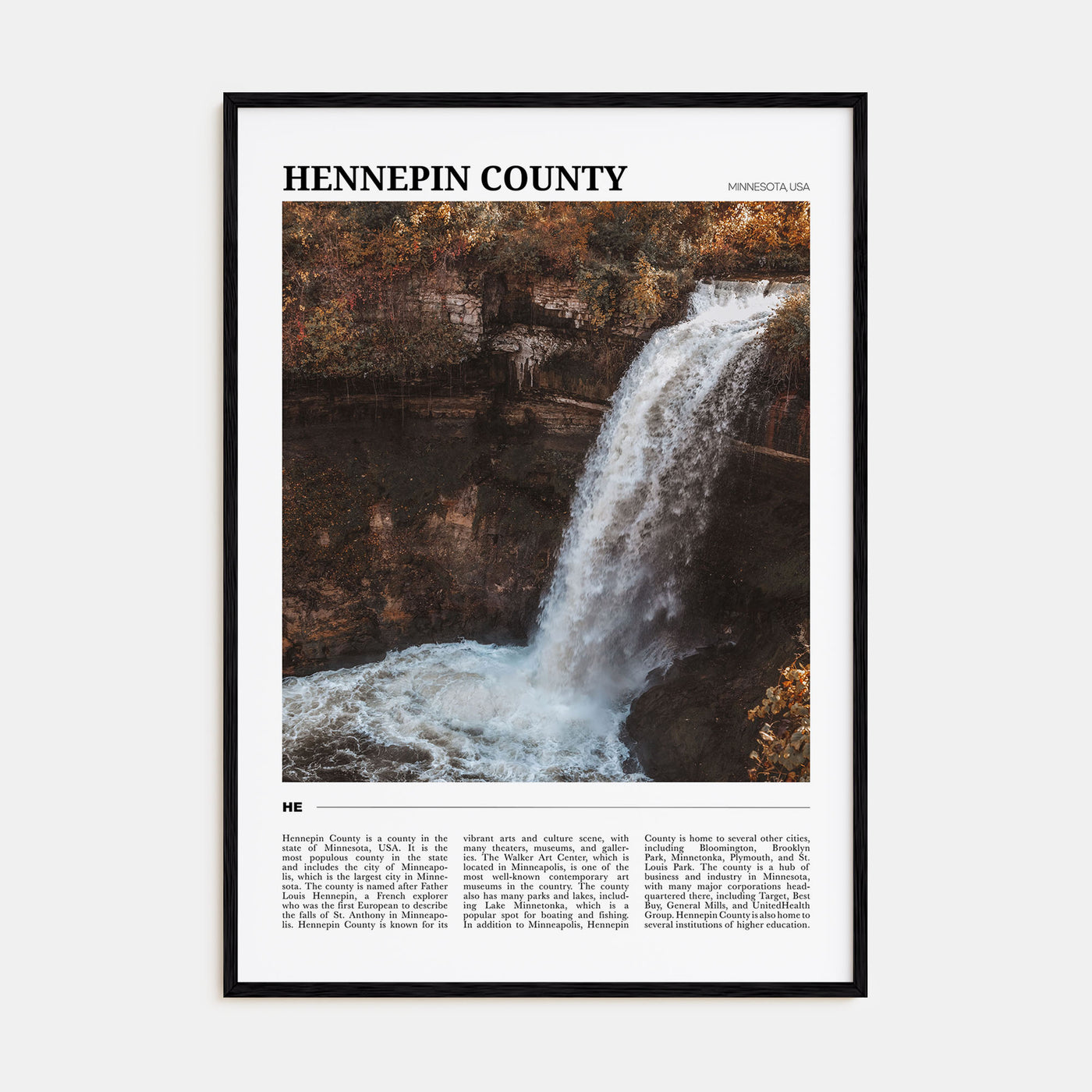 Hennepin County Travel Color Poster