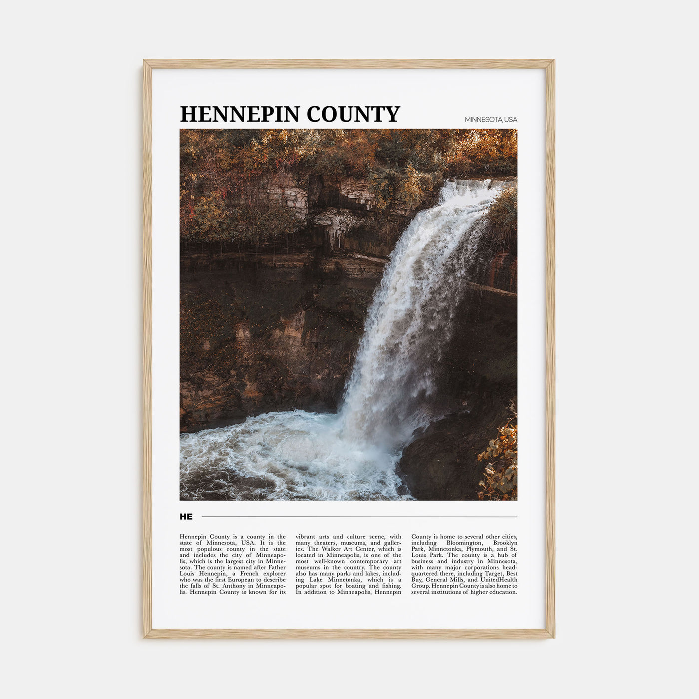 Hennepin County Travel Color Poster