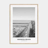 Hermosa Beach Portrait B&W No 2 Poster