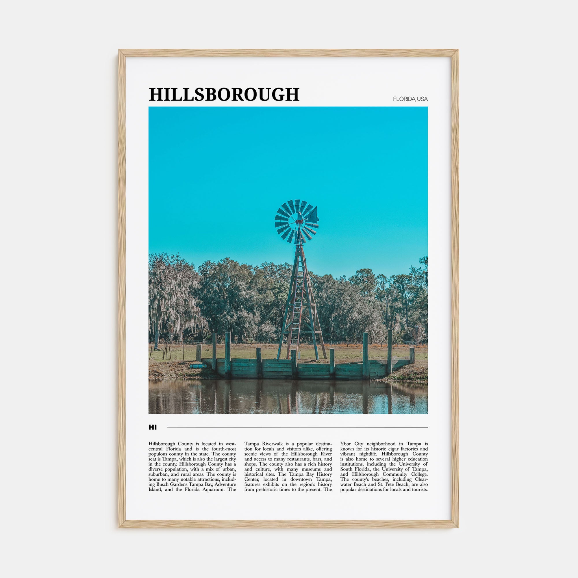 Hillsborough County Travel Color Poster