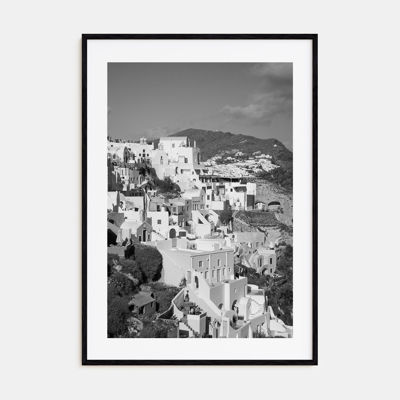 Hillside Houses Photo B&W No 1 Poster