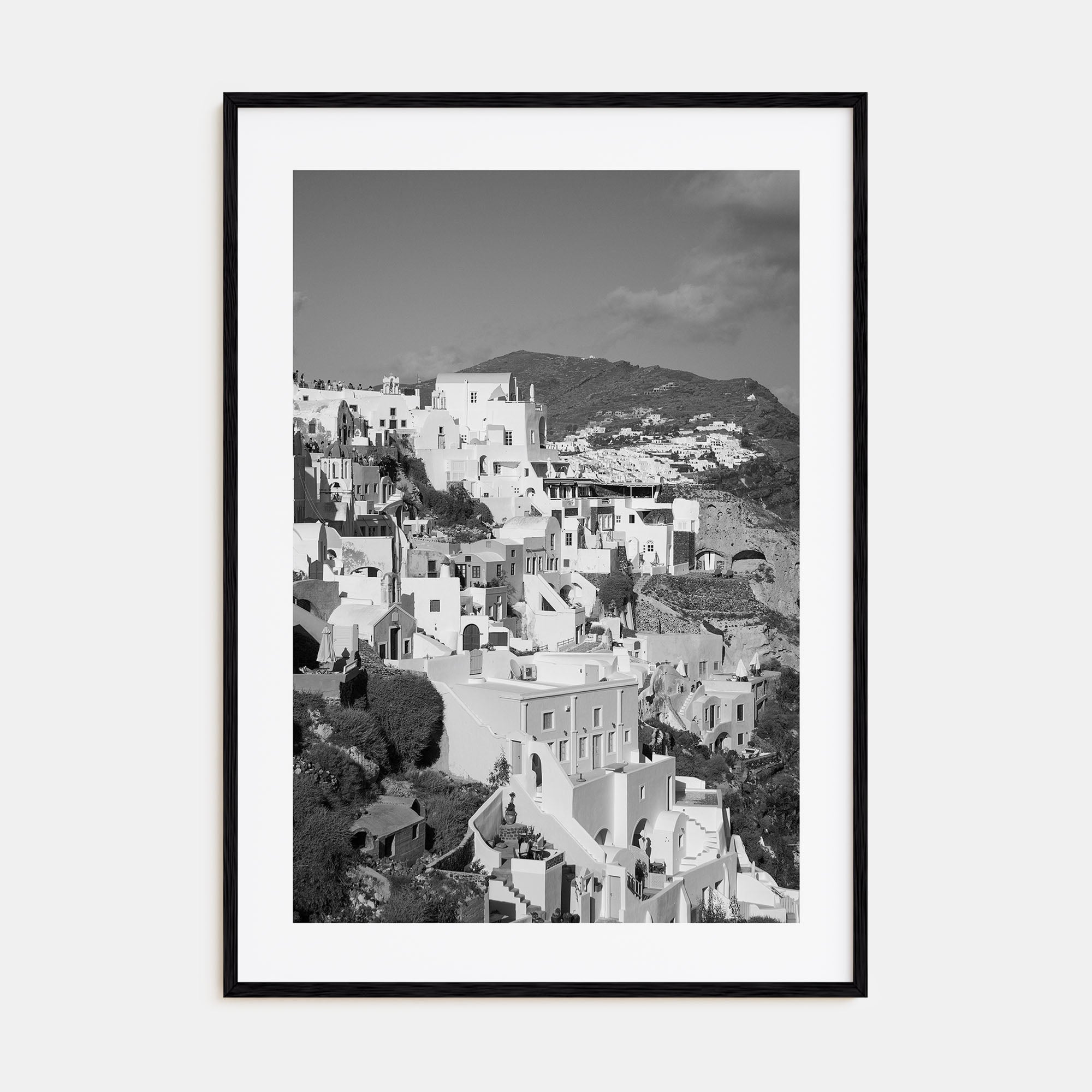 Hillside Houses Photo B&W No 1 Poster