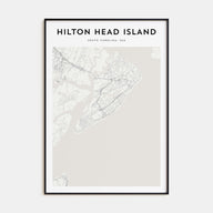Hilton Head Island Map Portrait Poster