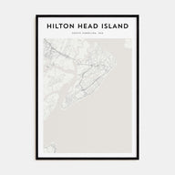 Hilton Head Island Map Portrait Poster